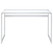 Hartford Glass Top Writing Desk Chrome image