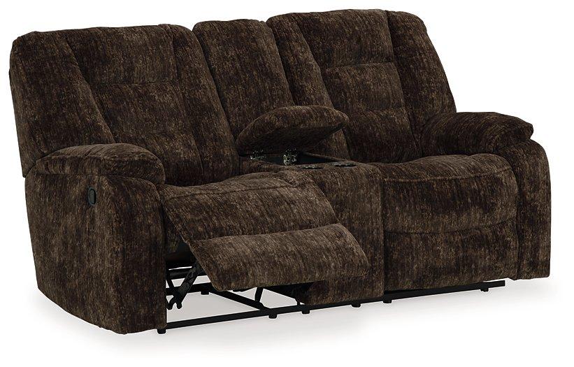 Soundwave Reclining Loveseat with Console