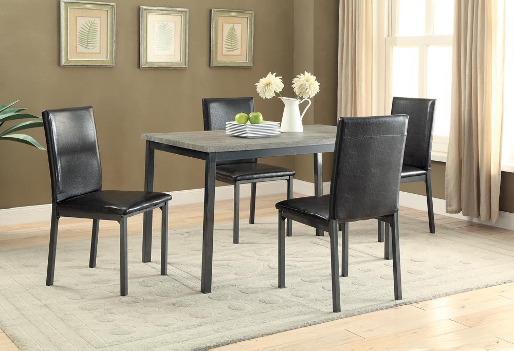 Garza Upholstered Dining Chairs Black (Set of 2)